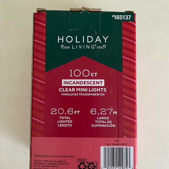 100ct Clear Incandescent Christmas Lights Green Wire Holiday Living - Picture 2 of 3